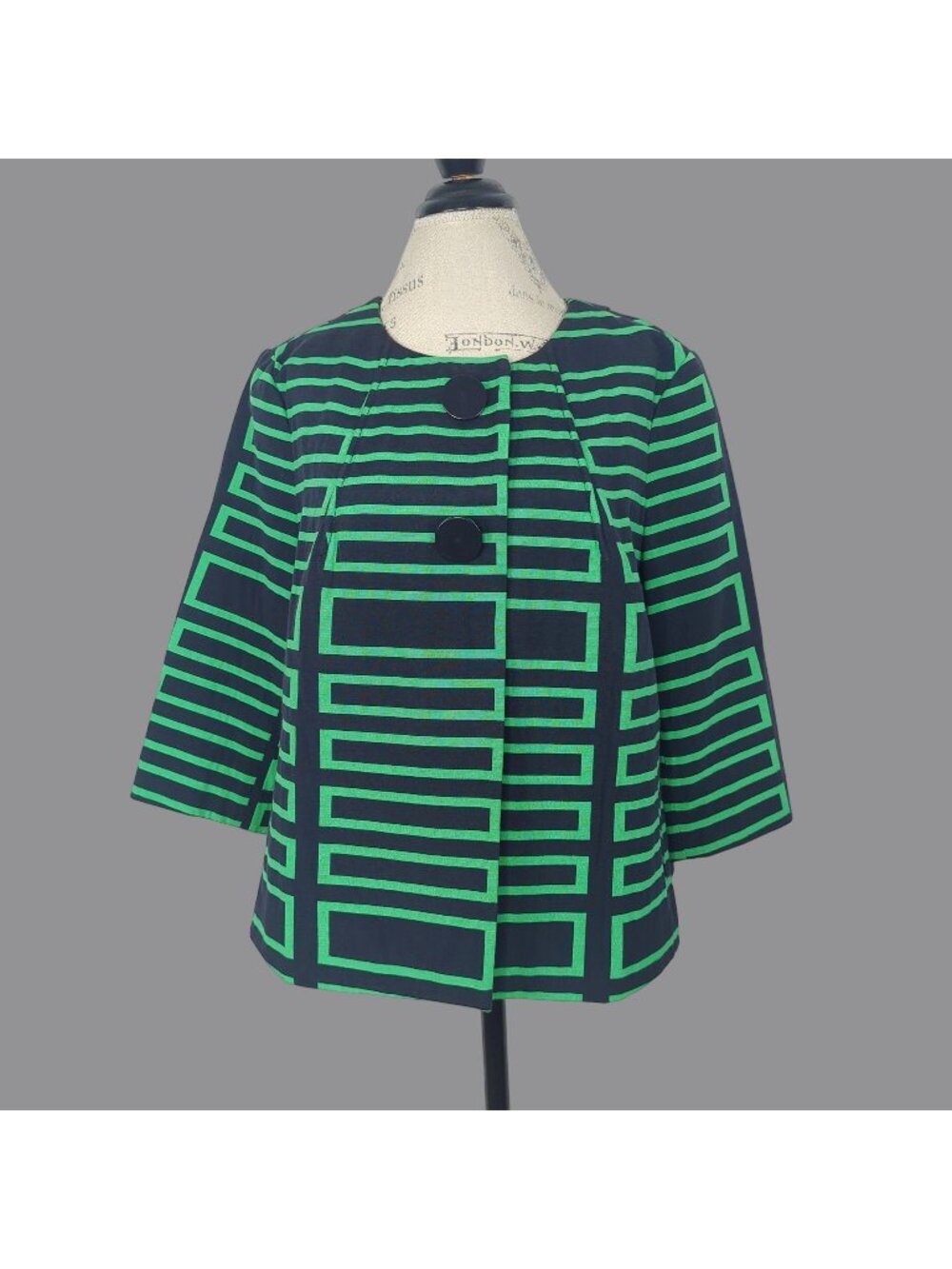 Vintage Y2K Peter Nygard Jacket 16 X Large Crop Blue Green Career